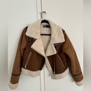 Zara Brown Shearling Jacket